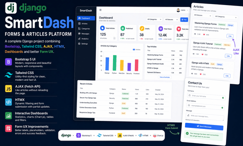 Full Django Project: SmartDash Forms & Articles Platform