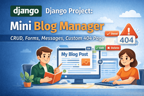 Mini Blog Manager with CRUD, Forms, Messages, and Custom 404 Page