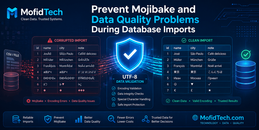 How to Prevent Mojibake and Data Quality Problems During Database Imports