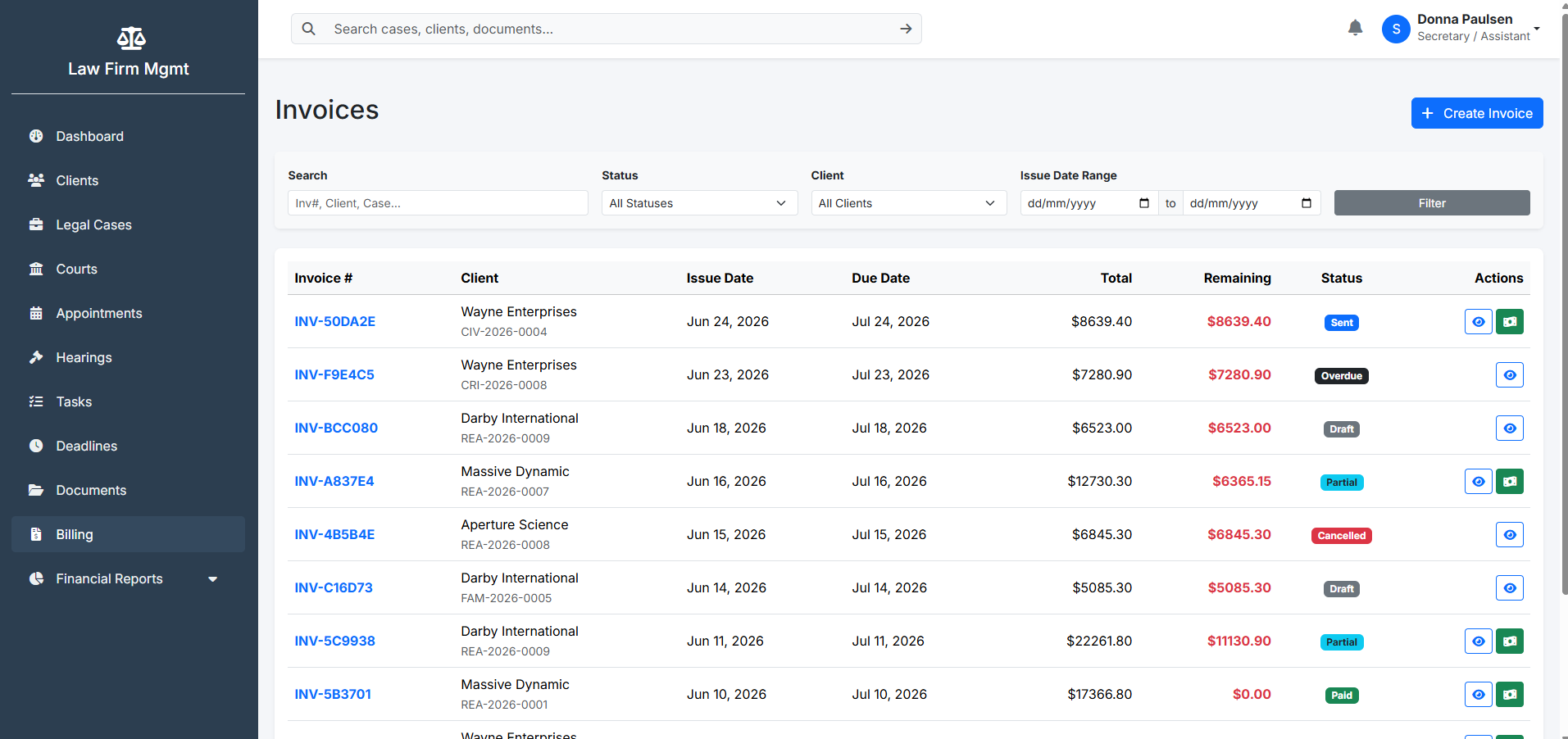 Gallery image 3 for LawFirm Pro: Complete Law Firm & Legal Case Management System