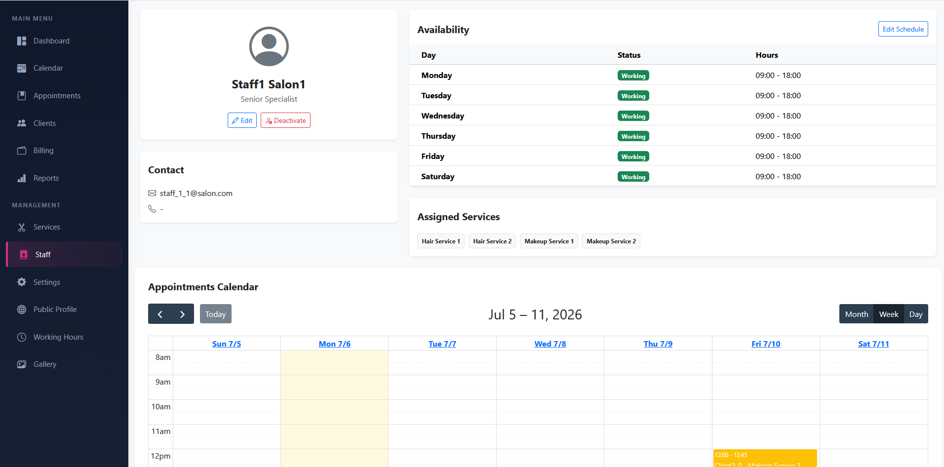 Gallery image 2 for MofidBooking - Premium Multi-Salon Appointment & Management System